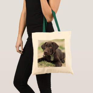 Tote Bag Chiot de laboratoire de chocolat