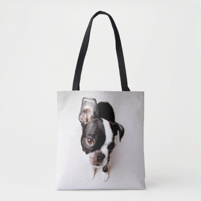 Tote Bag Chiot d'Edison Boston Terrier (Devant)