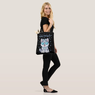 Tote Bag Chiot Husky Chic et Élégant avec Lunettes de Solei