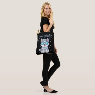 Tote Bag Chiot Husky Chic et Élégant avec Lunettes de Solei