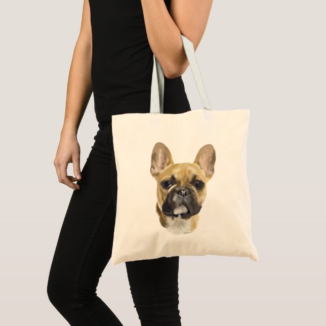 Tote Bag Chiots Bouledogue Français (Devant (produit))