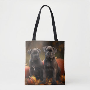 Tote Bag Chiots Cane Corso Délice d'Automne Citrouille