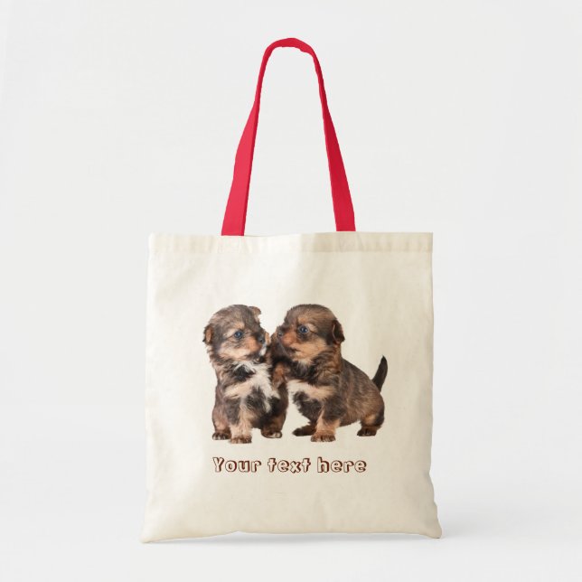 Tote Bag Chiots gracieux de Yorkshire (Devant)