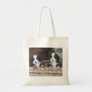 Tote Bag Chiots jumeaux de chien de montagne de Bernese