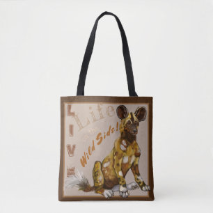 Tote Bag Chiots peints en Afrique