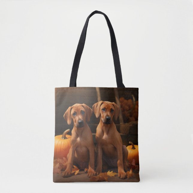 Tote Bag Chiots Rhodesian Ridgeback Délice d'Automne Citrou (Devant)