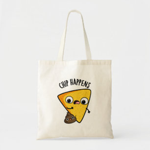 Tote Bag Chip Arrive Funny Poop Pun