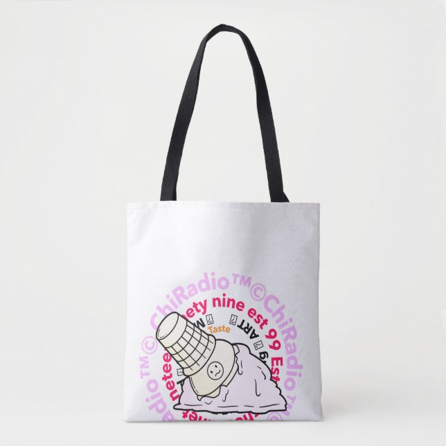 Tote Bag ChiRadio LLC ™ ( logo crème glacée ) (Devant)