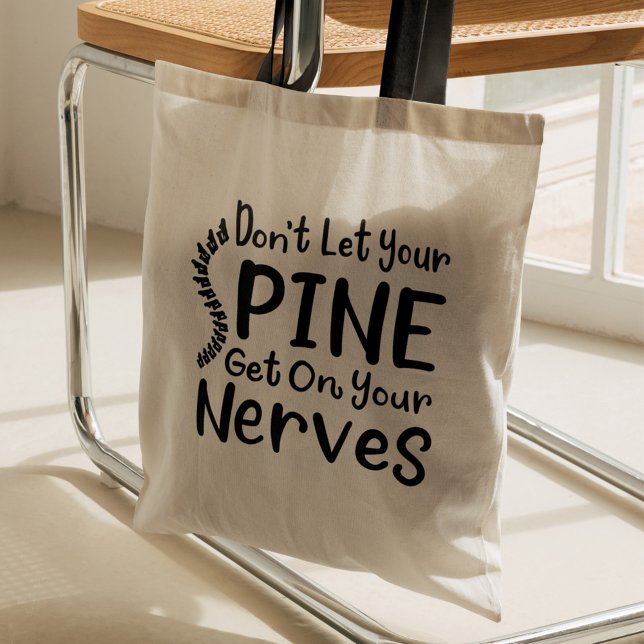 Tote Bag Chiro Gag Spine Montez sur Nerves Chiropractor (Chiropractor Nerves on Spine Tote Bag Black Handle)