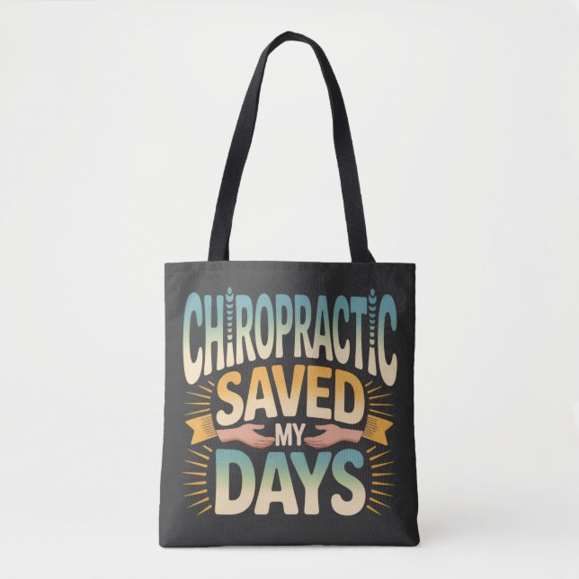Tote Bag Chiropractic Healing and Back Pain Relief (Devant)