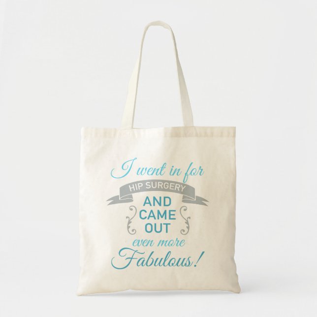 Tote Bag Chirurgie Hip Fabuleux Récupération (Bleu) (Devant)
