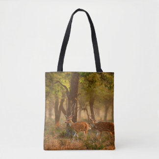 Tote Bag Chital or cheetal, Axis axis, spotted deers or axi