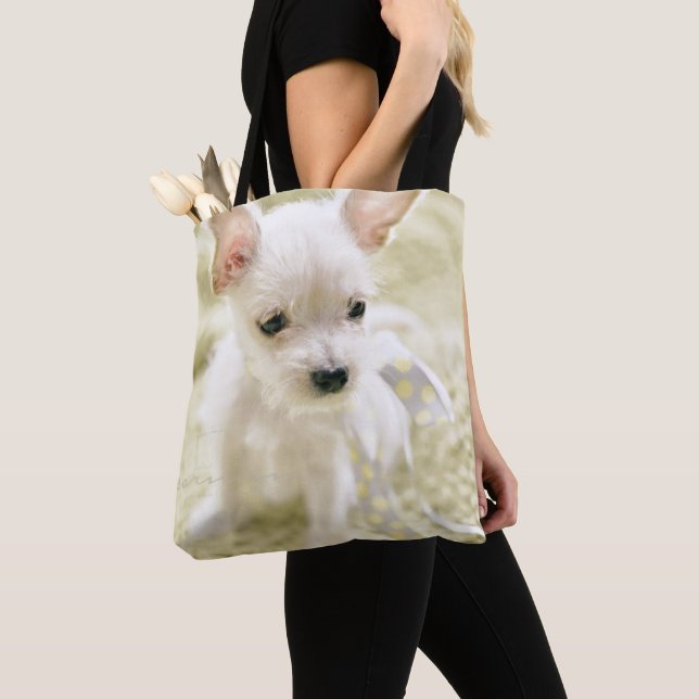Tote Bag Chiwawa et chiot maltais (De près)