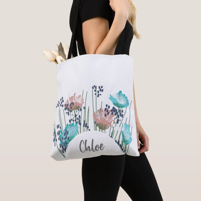 Tote Bag Chloe Floral Monogramme (De près)