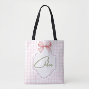 Tote Bag Chloé personnalisé bébé fille infirmière Bow&En vi