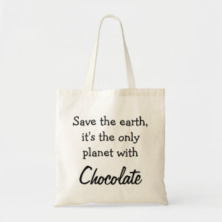 Tote Bag Chocolade Funny Quote