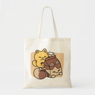 Tote Bag Chocolat au Lait en Sirotant sur le Bonheur – Nour