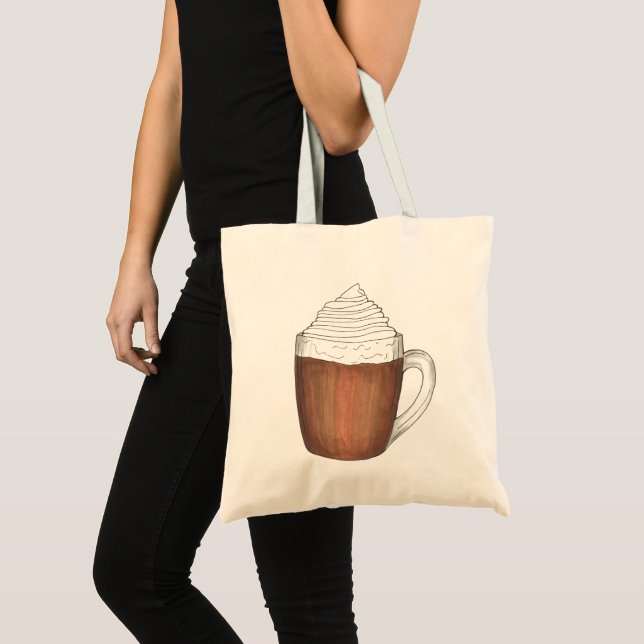 Tote Bag Chocolat chaud cacao hiver Vacances de Noël Boisso (Devant (produit))