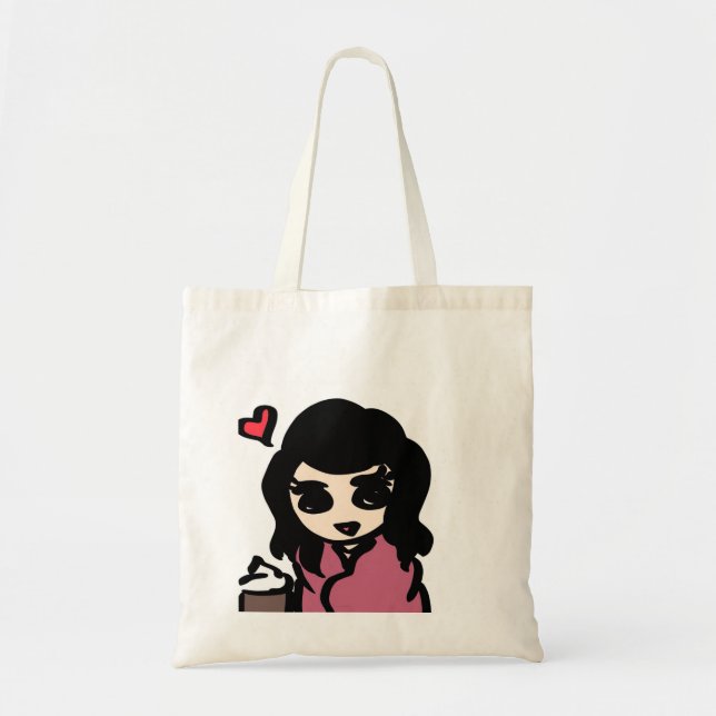 Tote Bag Chocolat chaud d'amour (Devant)