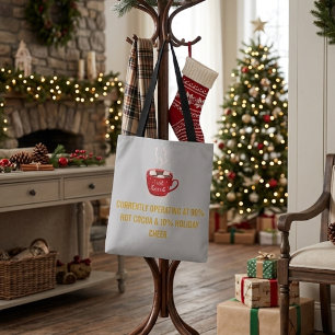 Tote Bag Chocolat Chaud Drôle & Fête de Noël Festive de Noë