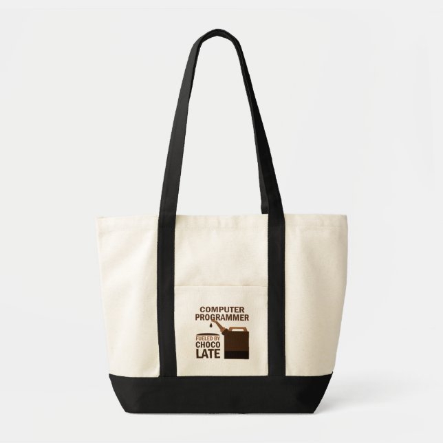 Tote Bag Chocolat de cadeau d'informaticien (Devant)