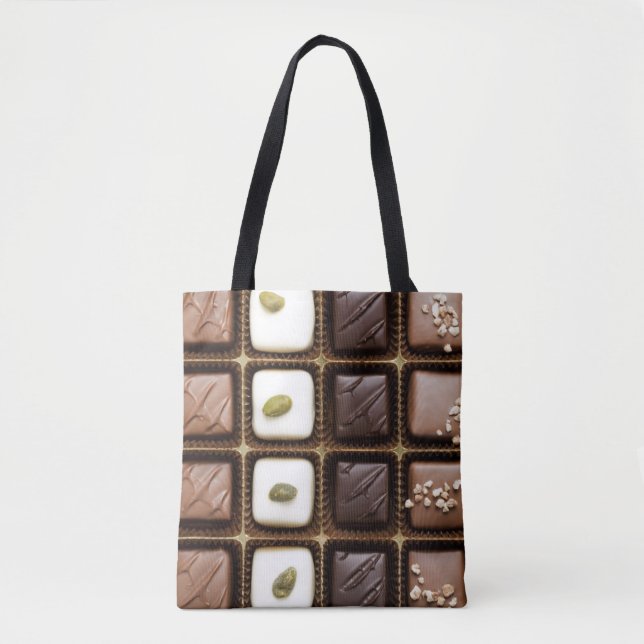 Tote Bag Chocolat de luxe fait main dans une boîte (Devant)