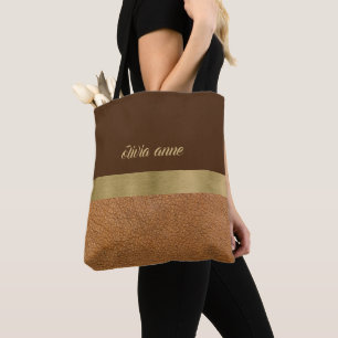 Tote Bag Chocolat et or