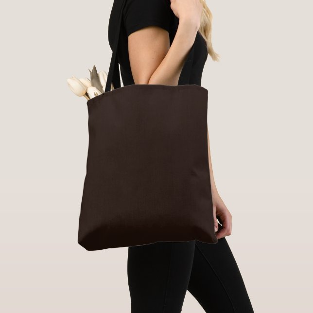 Tote Bag Chocolat foncé, brun foncé (De près)