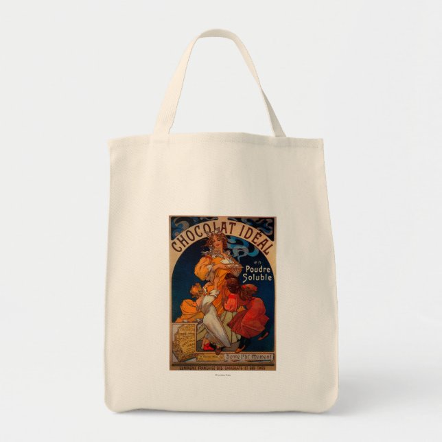 Tote Bag Chocolat Idéal Poster Vintage Europe (Devant)
