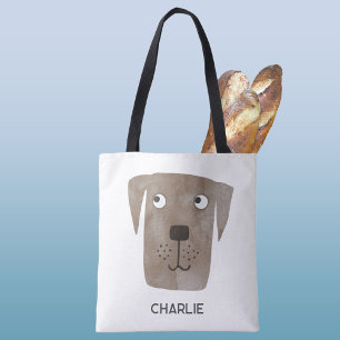 Tote Bag Chocolat Labrador Retriever Chien Personnalisé