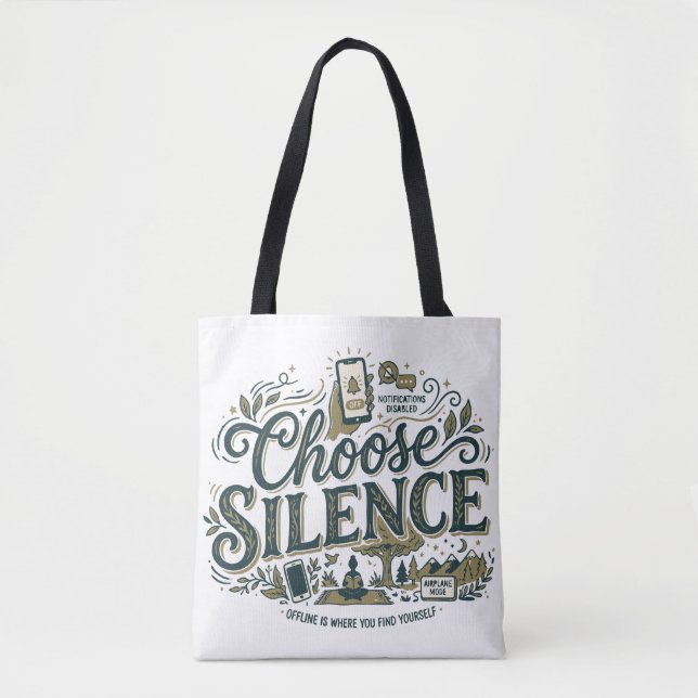 Tote Bag Choisissez le Silence (Devant)