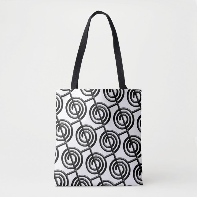 Tote Bag Chokurie a incliné le noir sur le blanc (Devant)