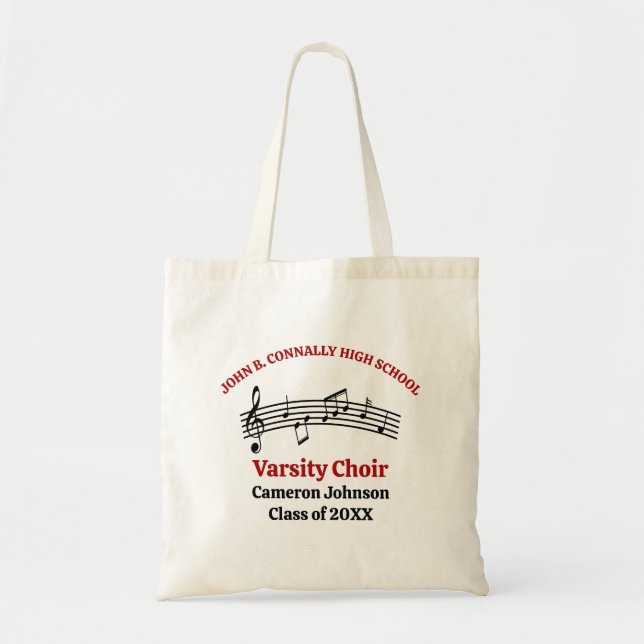 Tote Bag Chorale Red High School personnalisable (Devant)