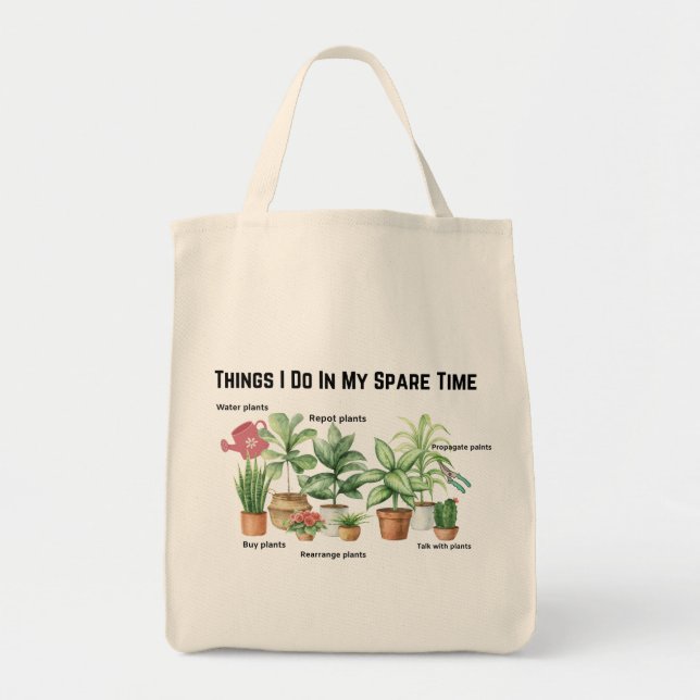 Tote Bag Choses que je fais pendant mon temps libre, cadeau (Devant)