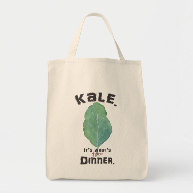 Tote Bag Chou frisé. Il est ce qui est pour le dîner. (Devant)