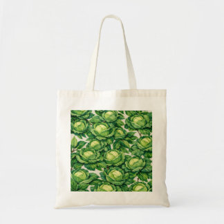 Tote Bag Chou vert aquarelle botanique légume