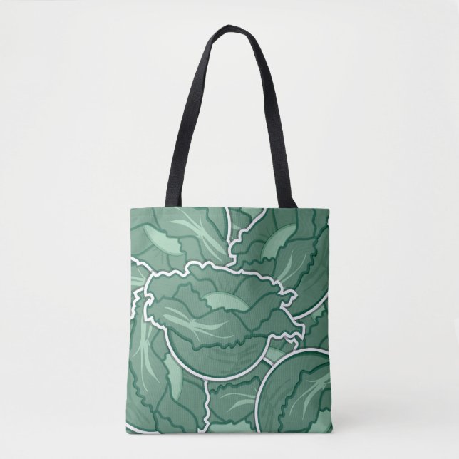 Tote Bag Chou vert funky (Devant)