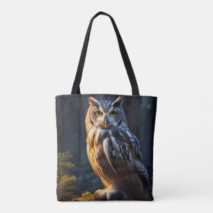 Tote Bag Chouette à la grange colorée