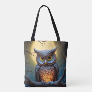 Tote Bag Chouette à la grange colorée