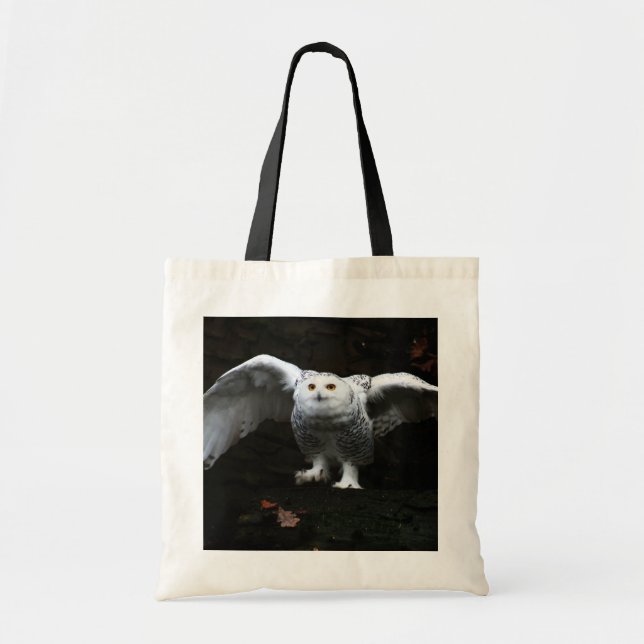 Tote Bag Chouette à neige avec ailes ouvertes bti (Devant)
