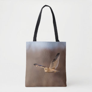 Tote Bag Chouette à oreilles courtes en vol