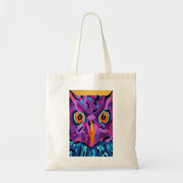 Tote Bag Chouette abstraite  (Devant)