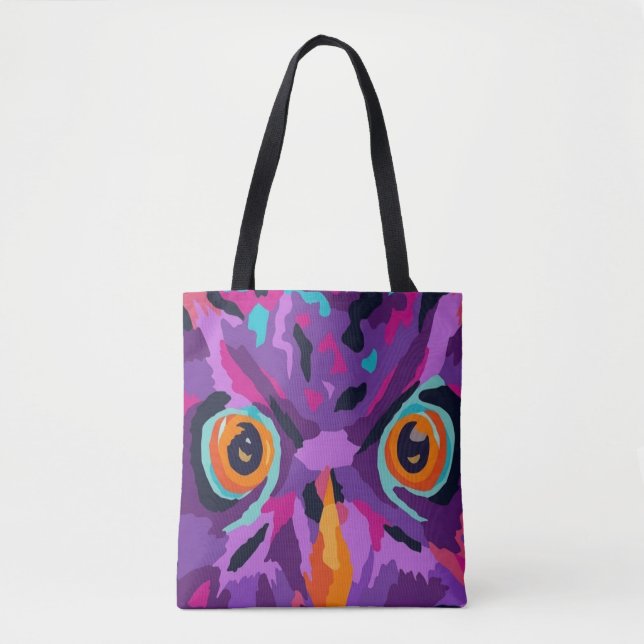 Tote Bag Chouette abstraite  (Devant)