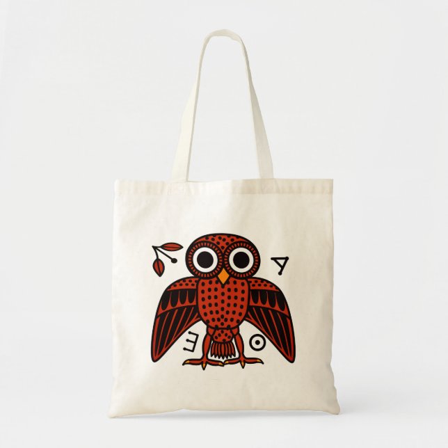 Tote Bag Chouette Athénienne mignonne de la Grèce antique (Devant)
