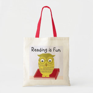 Tote Bag chouette au livre rouge