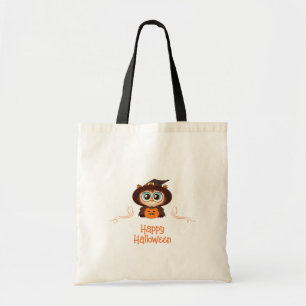 Tote Bag Chouette/Automne/Automne/Halloween/citrouille