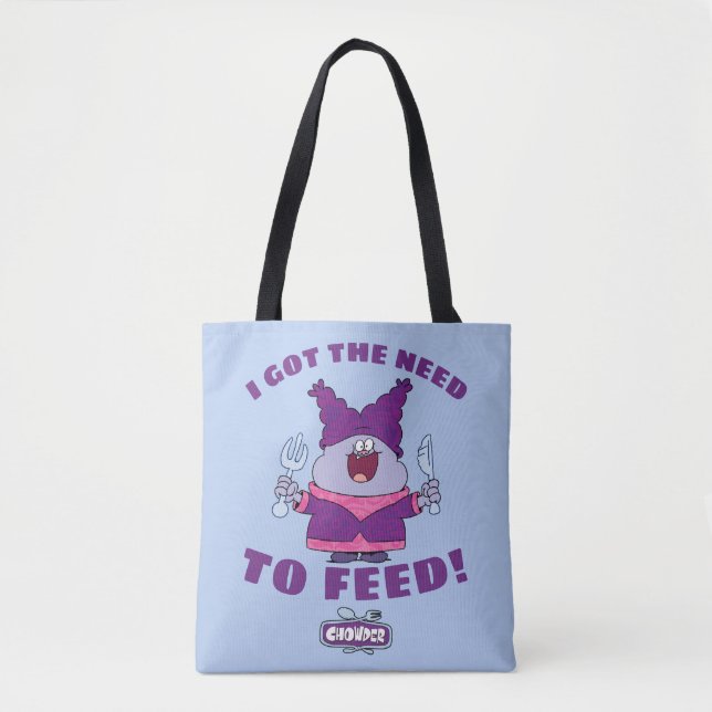 Tote Bag Chouette avec Fourche et couteau (Devant)