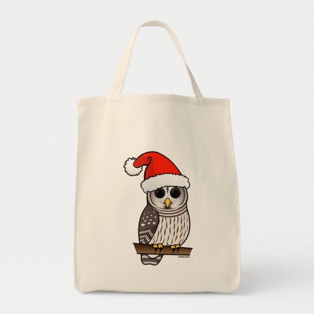 Tote Bag Chouette barrée de Noël Père Noël (Devant)