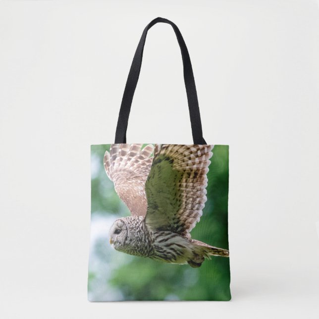Tote Bag Chouette barrée en vol (Devant)