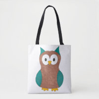 Chouette blanche Oiseau bleu Brown Imprimer Oiseau